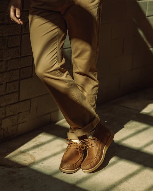 lifestyle image of Drift Moc Toe Boot