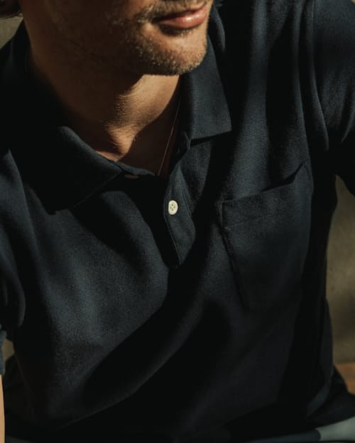 lifestyle image of Pique Polo Shirt