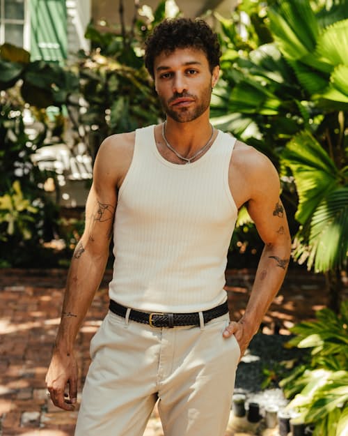 lifestyle image of Ribbed Tank Top