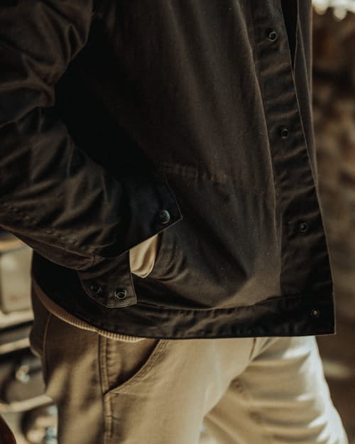 lifestyle image of The James Waxed Snap Jacket