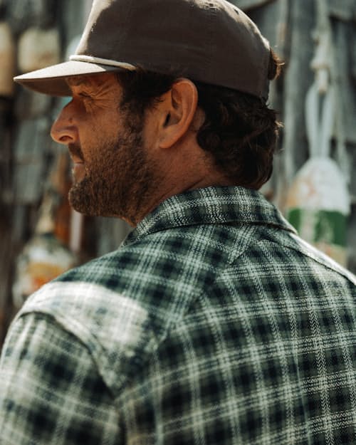 lifestyle image of Flannel Crossback Workshirt
