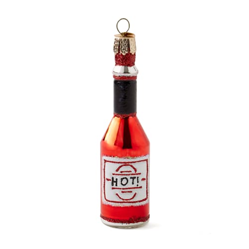 laydown image of Hot Sauce Ornament
