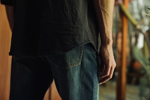 lifestyle image of Slub Jersey Utility Knit Shirt