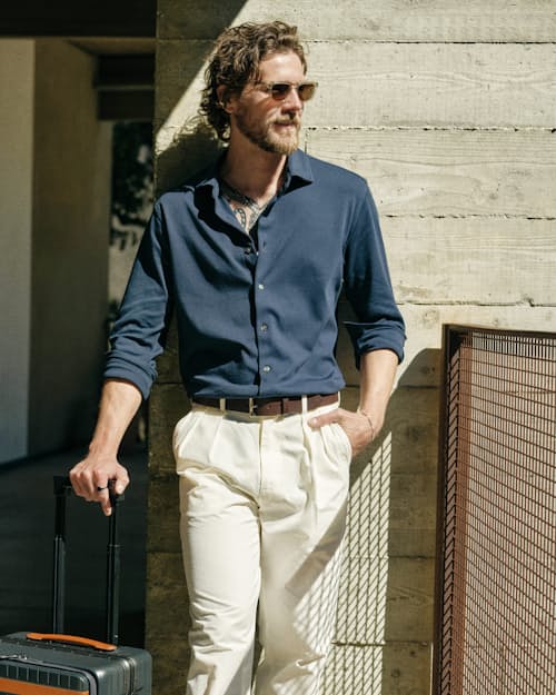 lifestyle image of AloeKnit Long Sleeve Shirt