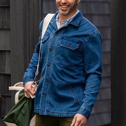 laydown image of Indigo Corporal Jacket
