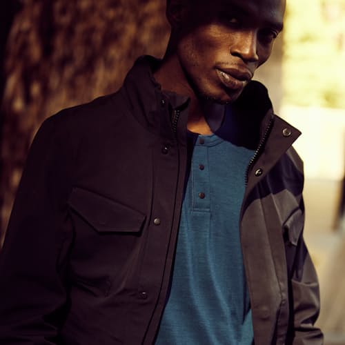 lifestyle image of 72-Hour Merino Short Sleeve Henley