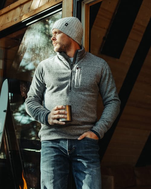 lifestyle image of Micropile Half-Zip