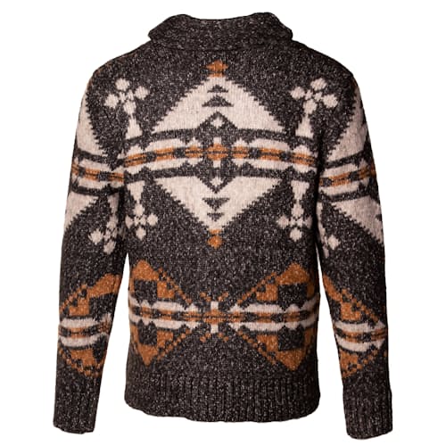 laydown image of Yak Blend Motif Cardigan - Exclusive