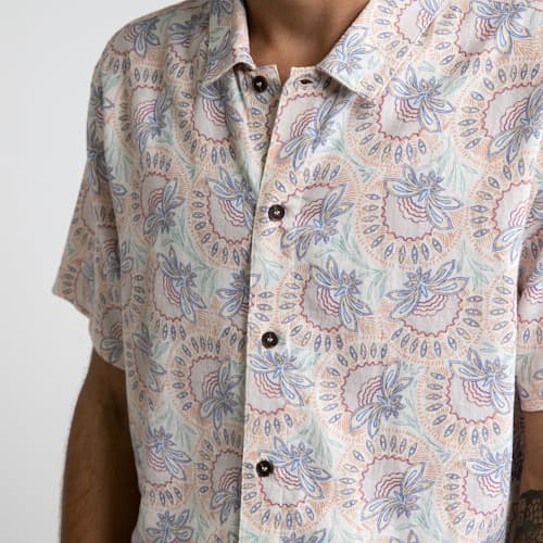 laydown image of Paisley Short Sleeve Shirt