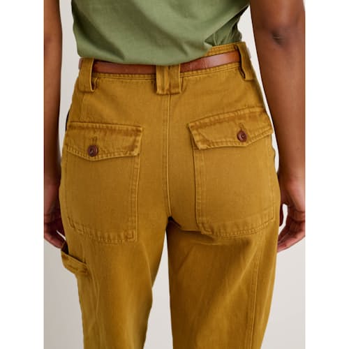 laydown image of Women's Phoebe Pant in Recycled Denim