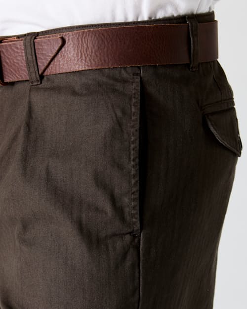 on model image of Pleated Chino - HB Classic