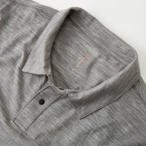 laydown image of 72-Hour Merino Two-Button Polo Shirt
