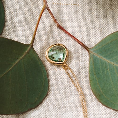 laydown image of Women's Erinite Gemstone Pendant