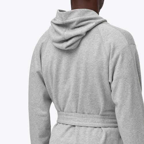 laydown image of Midweight Terry Hooded Robe