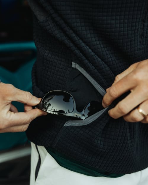 lifestyle image of GridFleece Half-Zip
