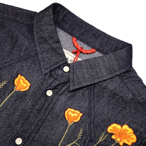 laydown image of Field Shirt Western Embroidered Shirt