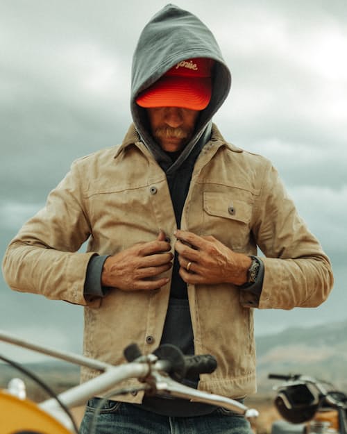 lifestyle image of PatinaTech Hoodie