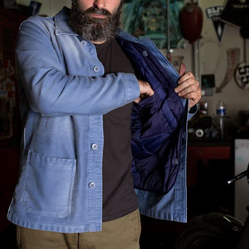 laydown image of Washed work jacket x Blitz