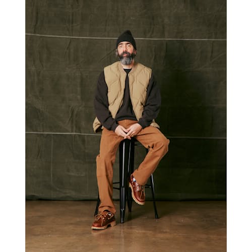on model image of Vintage Wash Crewneck Sweatshirt