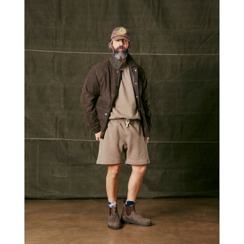 on model image of Vintage Wash Sweatshort - 7"