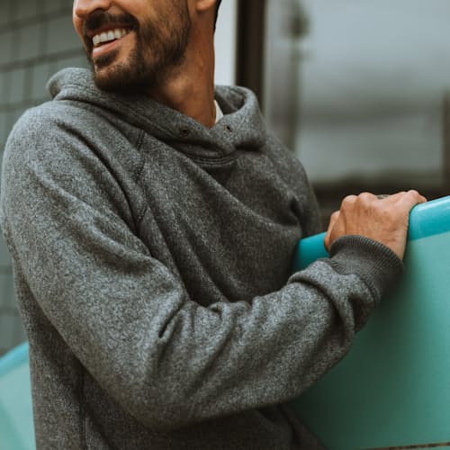 laydown image of Merino Hoodie - Exclusive