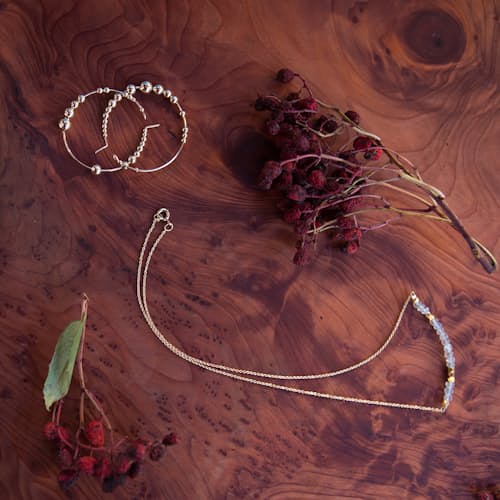 laydown image of Morse Code "Love" Necklace