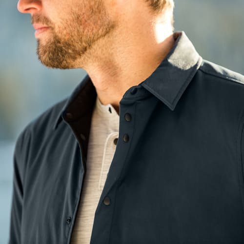 laydown image of Reversible Shirt Jacket
