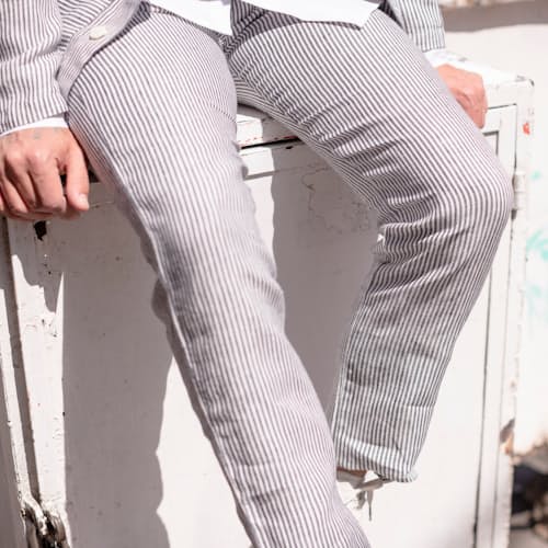 lifestyle image of Cham Linen Pants