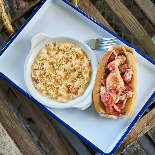 laydown image of Lobster Mac & Lobster Rolls