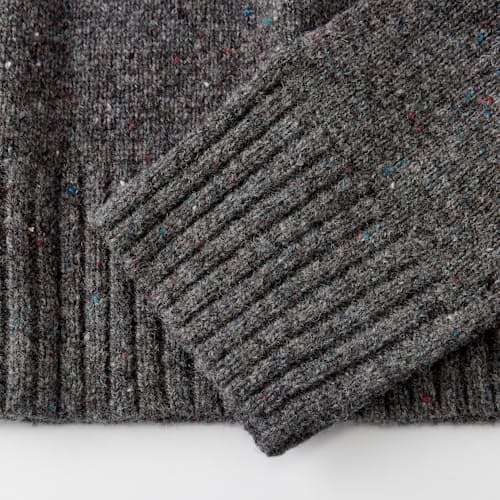 laydown image of Speckled Merino Wool Crewneck Sweater