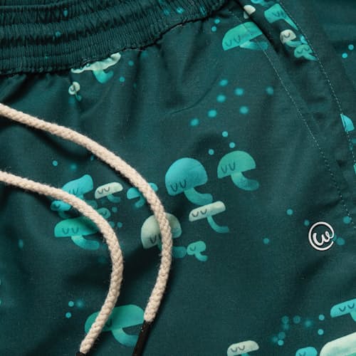 laydown image of Mushroom Mint Swim Short - 6"