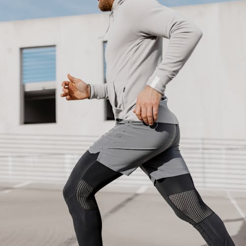 lifestyle image of Midweight Technical Popover Hoodie