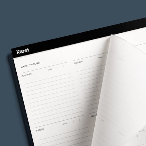 laydown image of A4 Weekly Desk Pad
