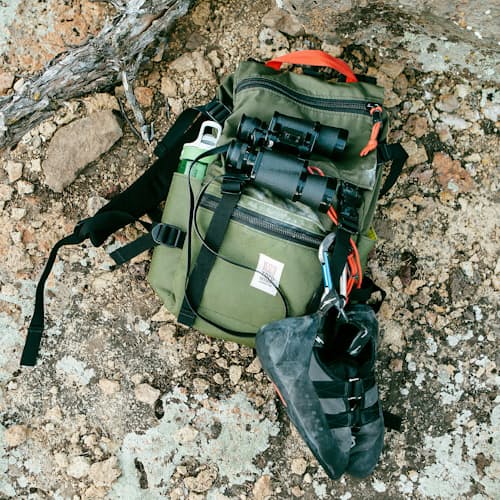 laydown image of 200D Ripstop Klettersack