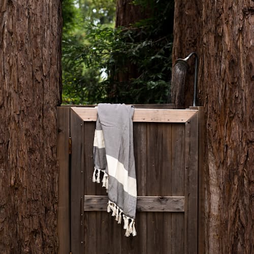 lifestyle image of Herringbone Turkish Towel