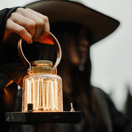 lifestyle image of Block Tower Lantern