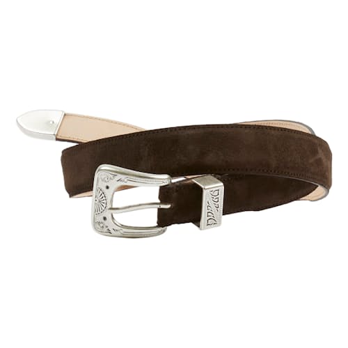 laydown image of Suede Western Belt