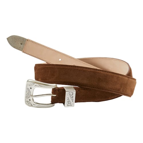 laydown image of Suede Western Belt