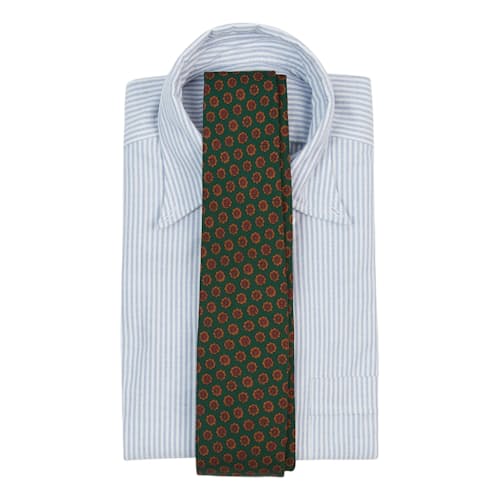 laydown image of Mini Florals Wool-Silk Tie
