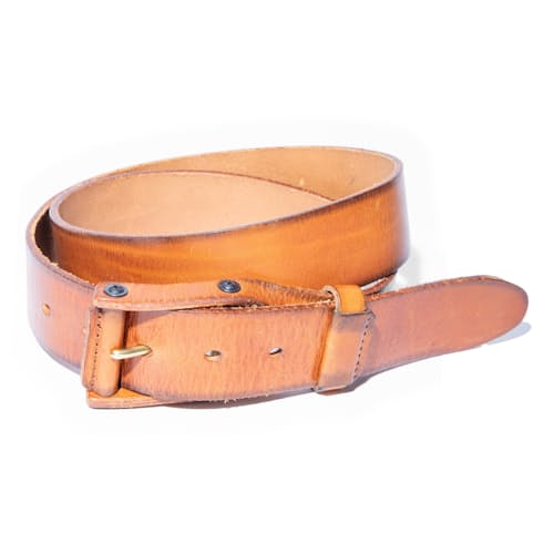 laydown image of Leather Buckle belt