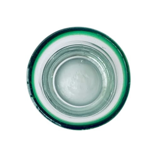 laydown image of Colored Rim Blown Glass Tumblers - Set of 2