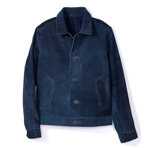 laydown image of The Falcon Suede Jacket