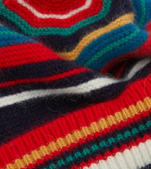 laydown detail image of Purl Stitch Striped Beanie