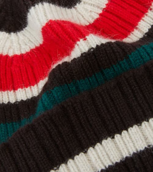 laydown detail image of Striped Geelongora Beanie