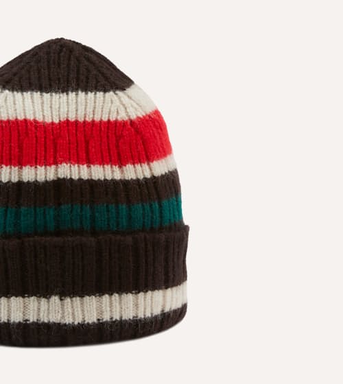laydown detail image of Striped Geelongora Beanie