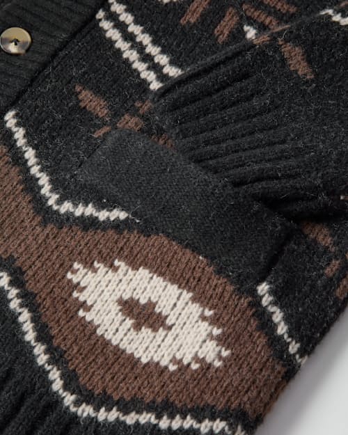 laydown detail image of Wincha Shawl Collar Sweater