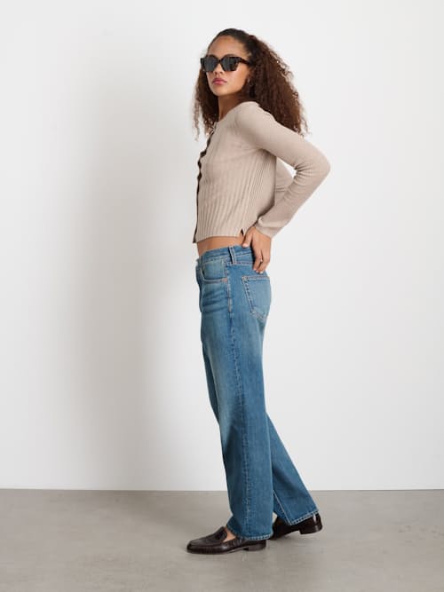 on model image of Women's KB Rib Sweater