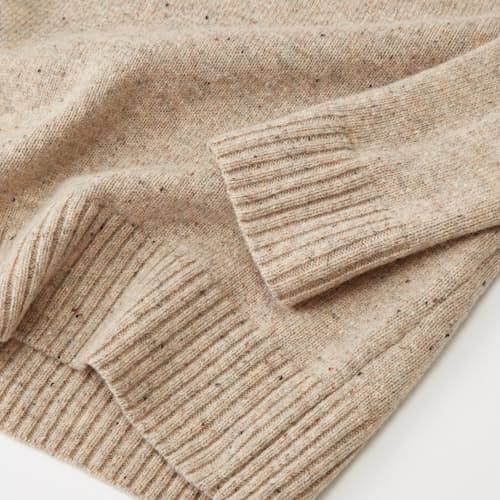 lifestyle image of Speckled Merino Wool Crewneck Sweater