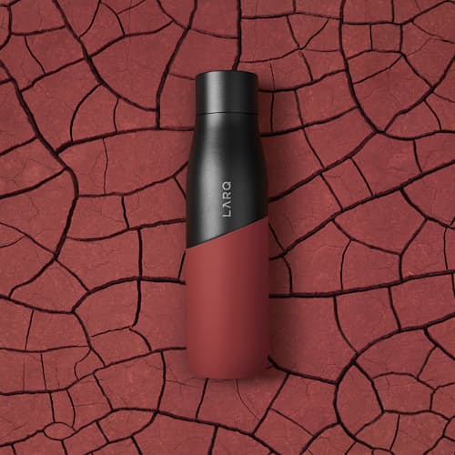 laydown image of Larq Movement Terra Edition - Self Sanitizing Water Bottle