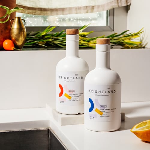 laydown image of Alive and Awake Olive Oil Set